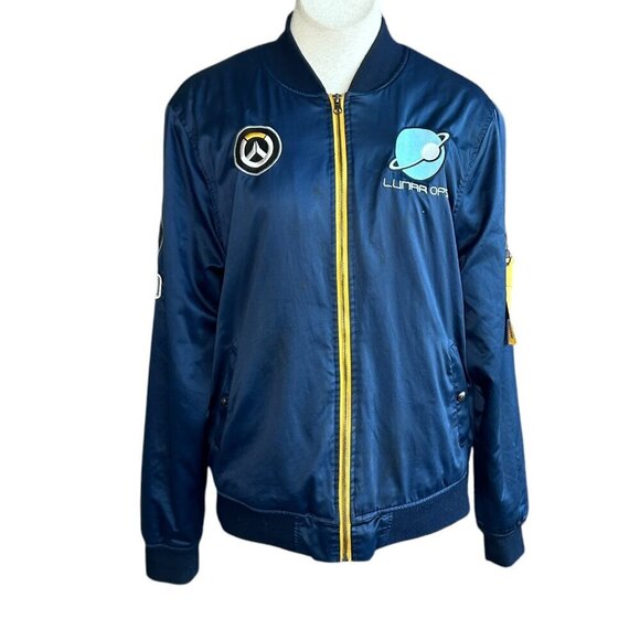 Blizzard Licensed Overwatch Full-Zip Winston Space Bomber Jacket Size Medium